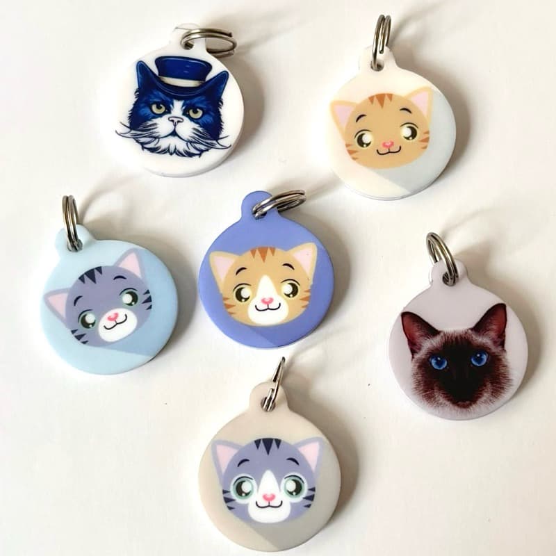 Plaquinha de identificação pet - Tag de identificação pet cão e gato