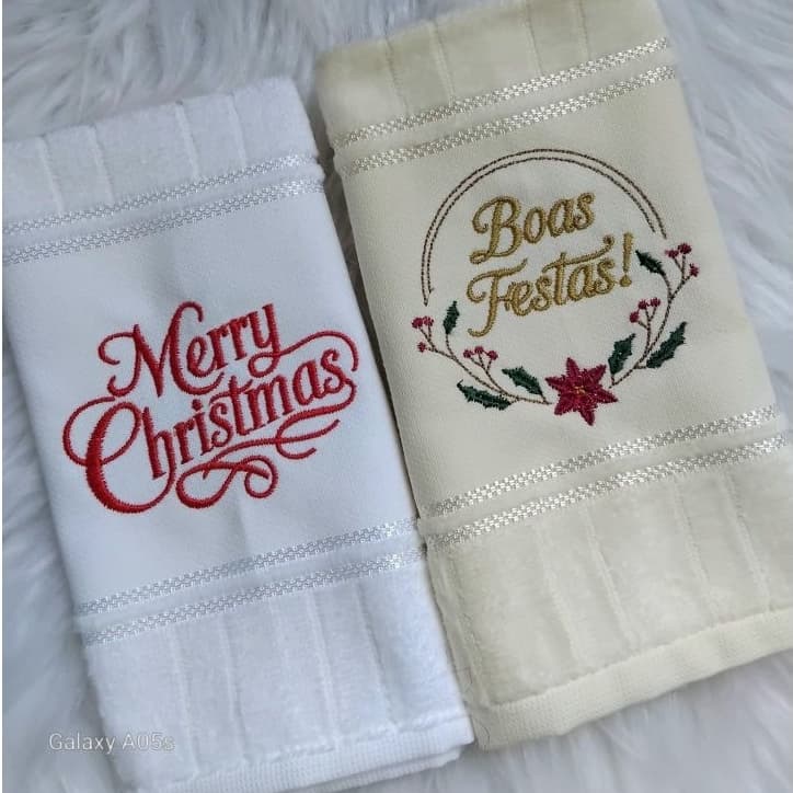 kit toalhas de mão, lavabo presente de Natal