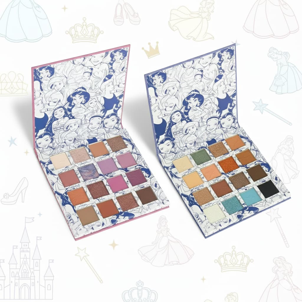Paleta de Sombras Princesas Disney 16 cores Original Fenzza Maquiagem Juvenil Adulto