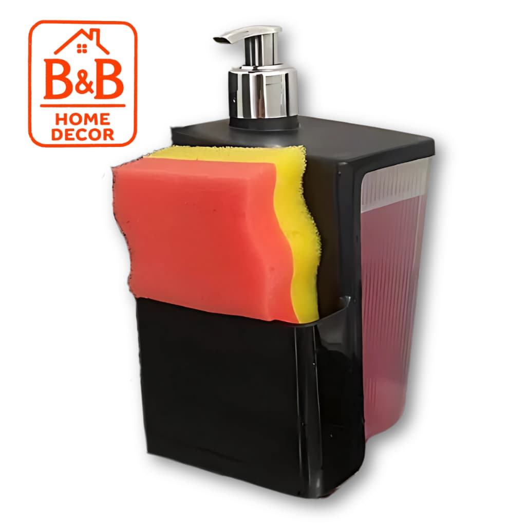 Dispenser para Sabão Líquido e Detergente 500ml com Pump + Esponja Praticidade Total