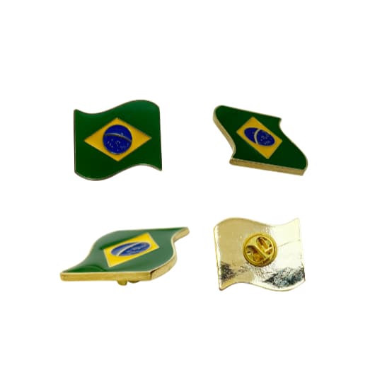 Broche Botton Brasil Metal Bandeira Pin Copa Oficial Seleção