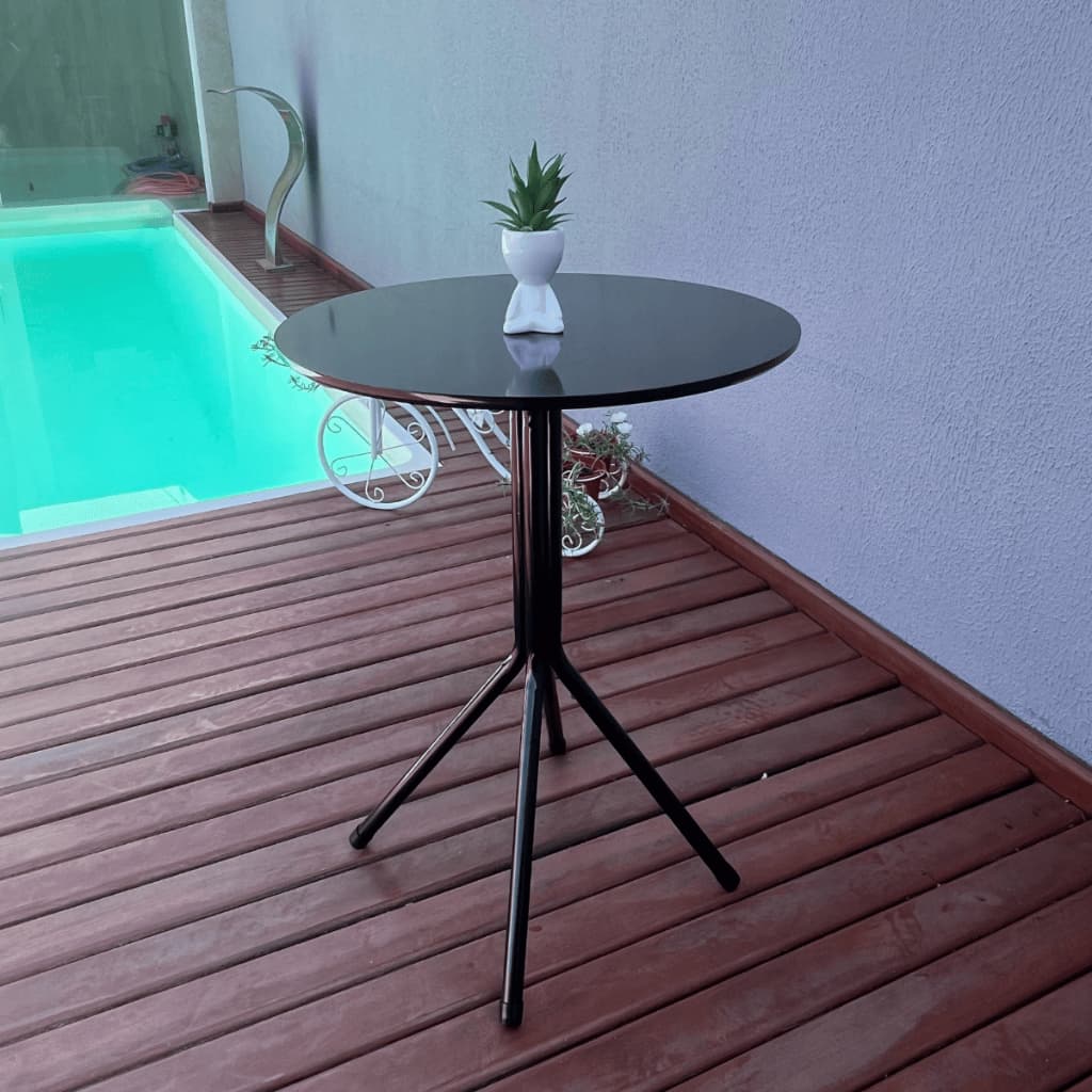 Mesa Bistrô Redonda Baixa/Alta Ideal para Bar, Cozinha e Ambiente Gourmet