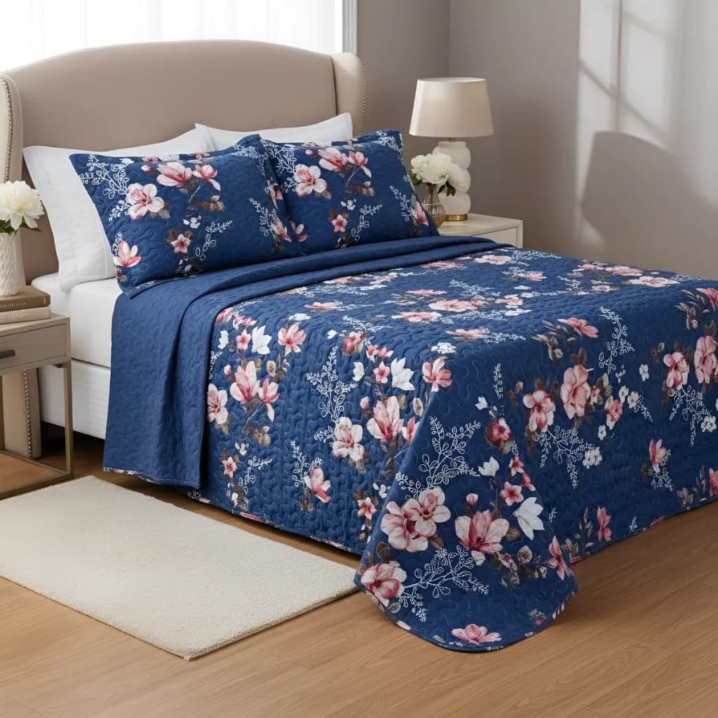 Jogo De Cama Solteiro Nyla Kit Cobre Leito Dupla Face 200 Fios Luxuoso