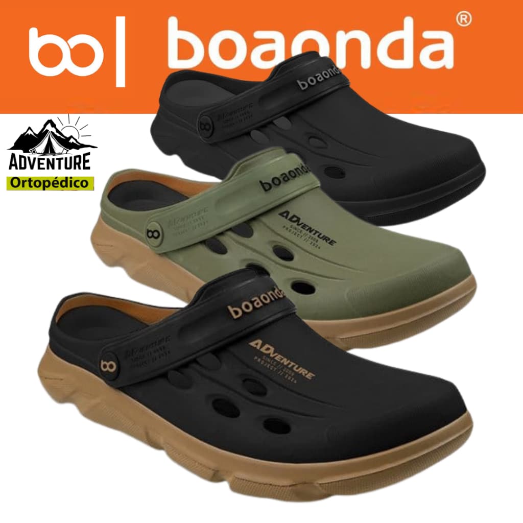 CHINELO CLOG BOA ONDA ADVENTURE ORIGINAL CONFORT SANDALIA MASCULINO EVA PARA PESCA CAMPING TRILHA