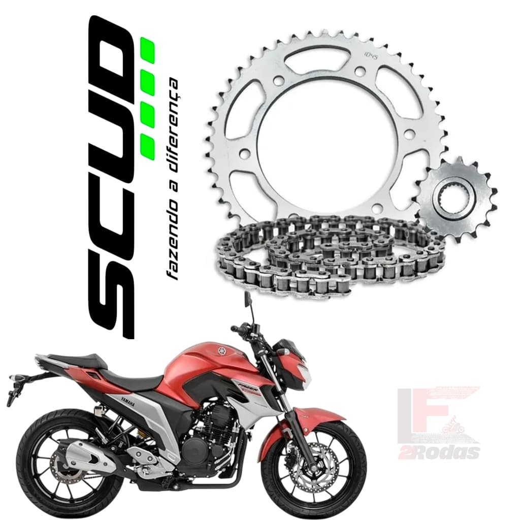 Kit Relação/Transmissão - Fazer 250 - 18 A 25 - Sem Retentor - scud