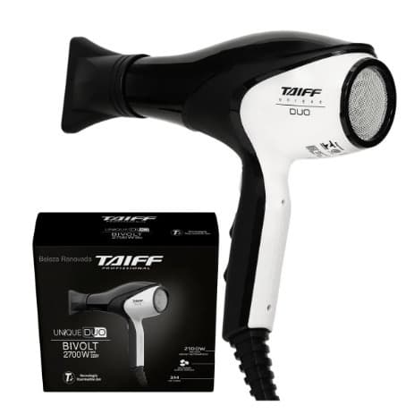 Secador De Cabelos Taiff Unique Duo Preto/Branco 2700w Bivolt