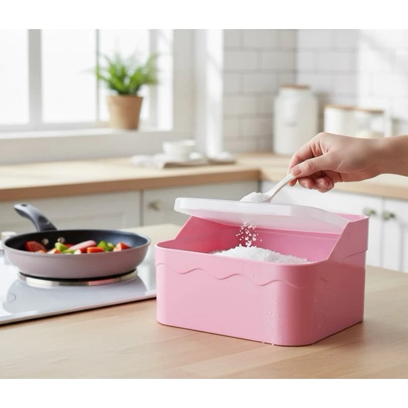 Porta Sal Saleiro Premium Com Tampa Capacidade para 1 kg Cozinha