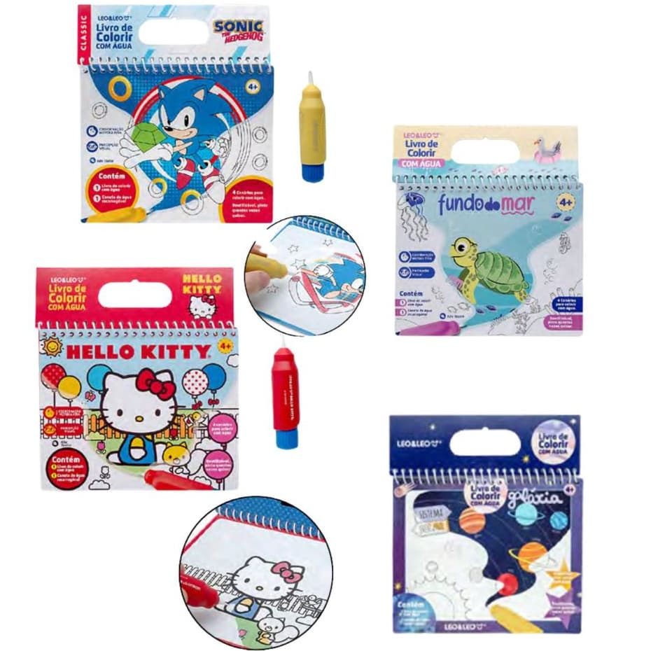 LIVRO DE COLORIR COM ÁGUA