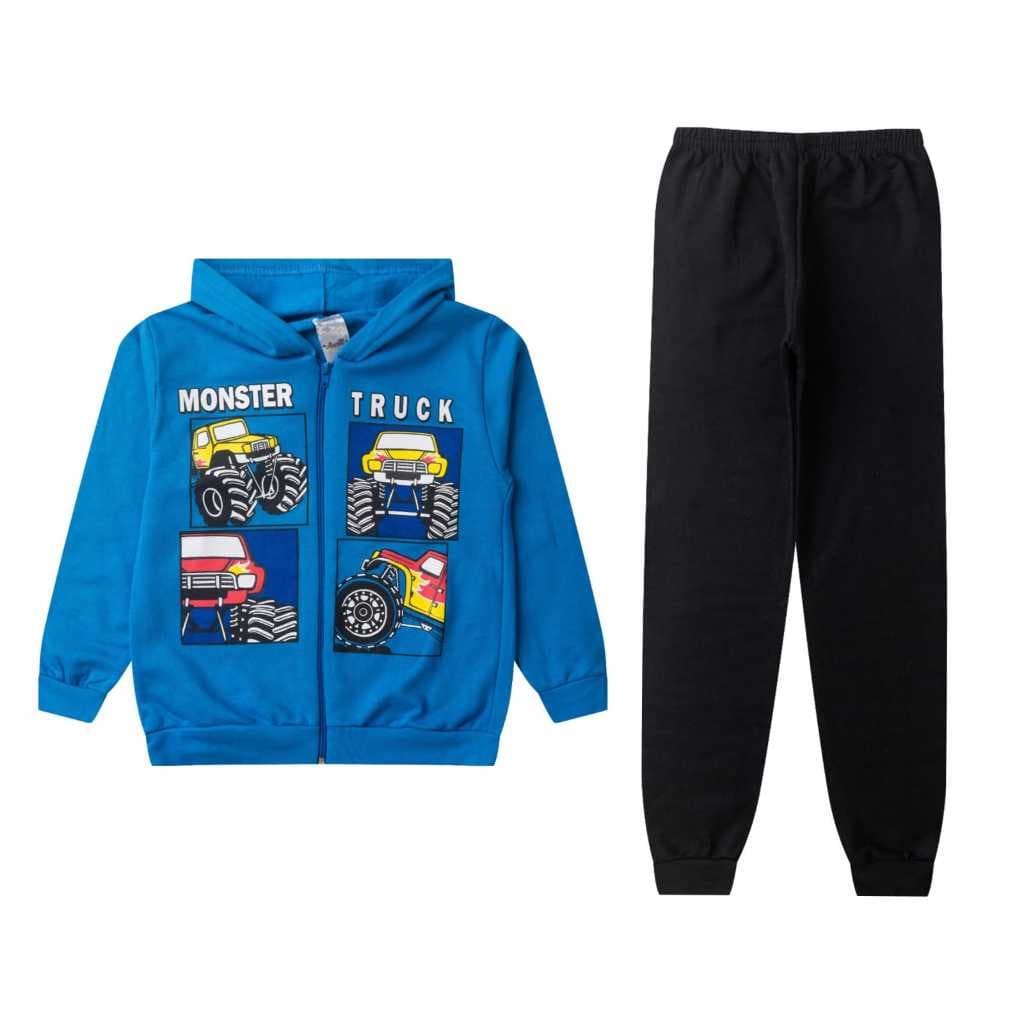 Kit 2 Peças de Inverno Infantil Menino 1 casaco e 1 calça de Moletom