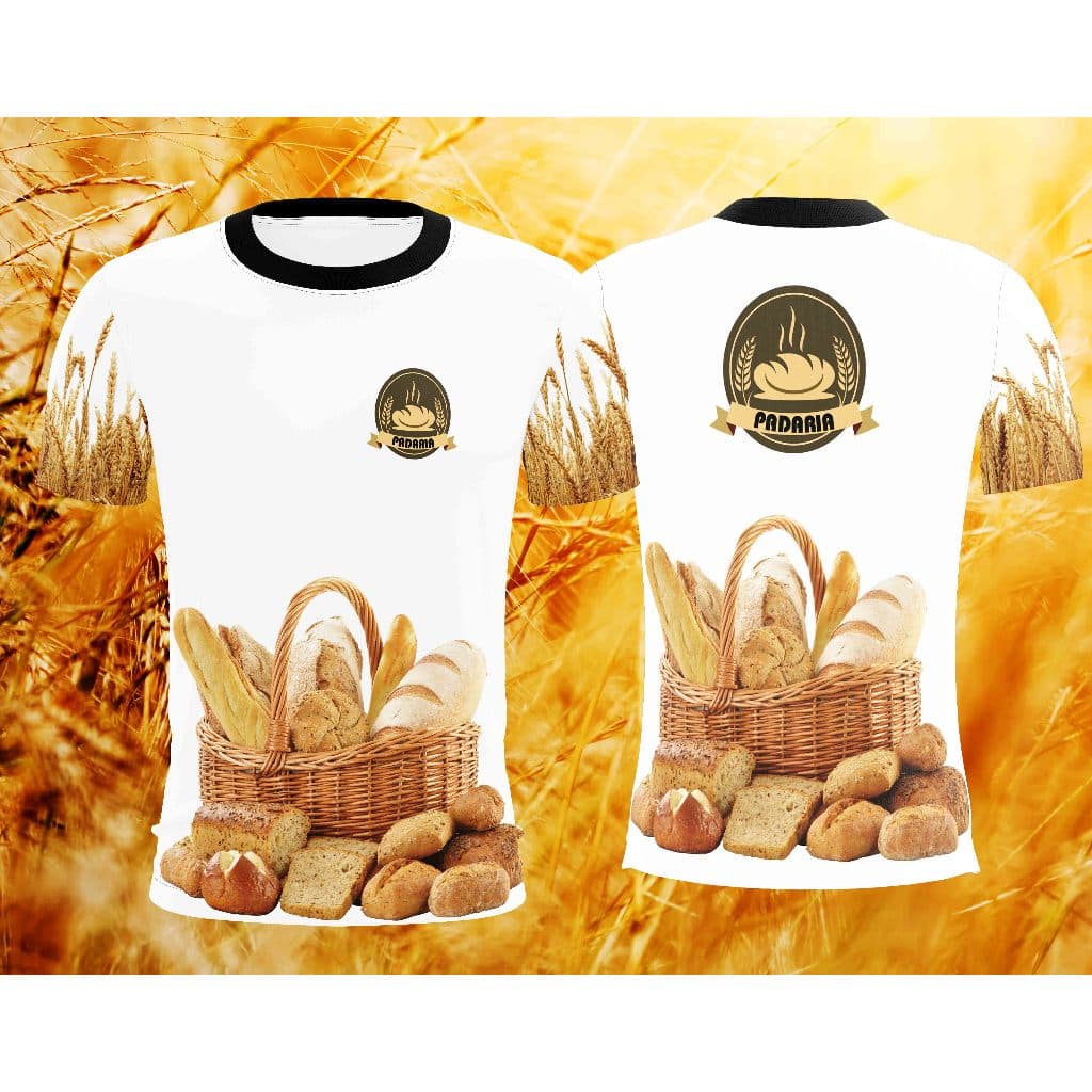 camisa camisetas padaria uniforme profissão panificadora