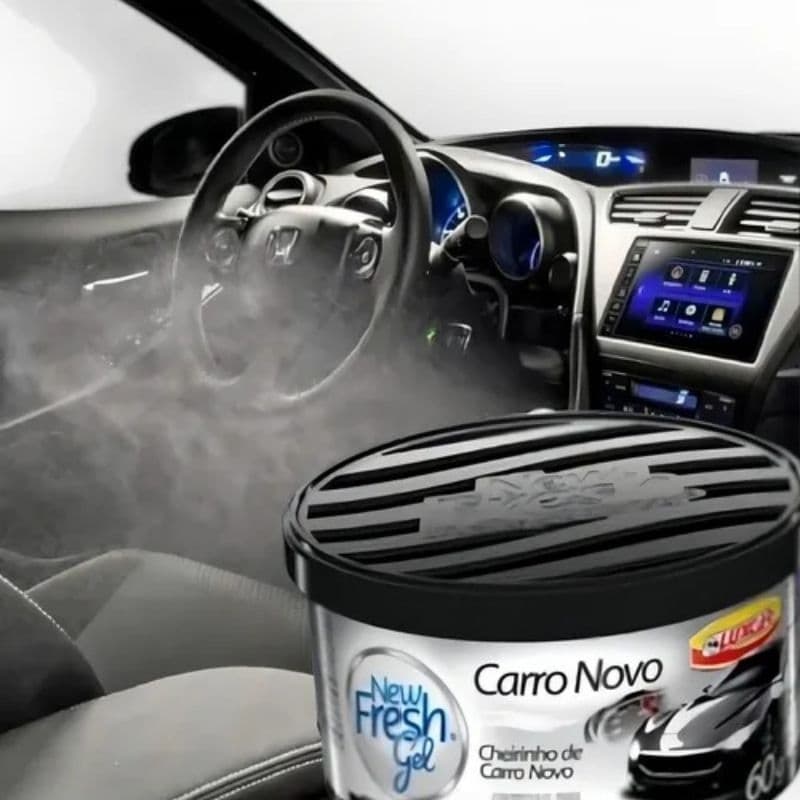 KIT 2 UNIDADES Cheirinho de carro em Gel LUXCAR - CARRO NOVO,  aromatizante automotivo