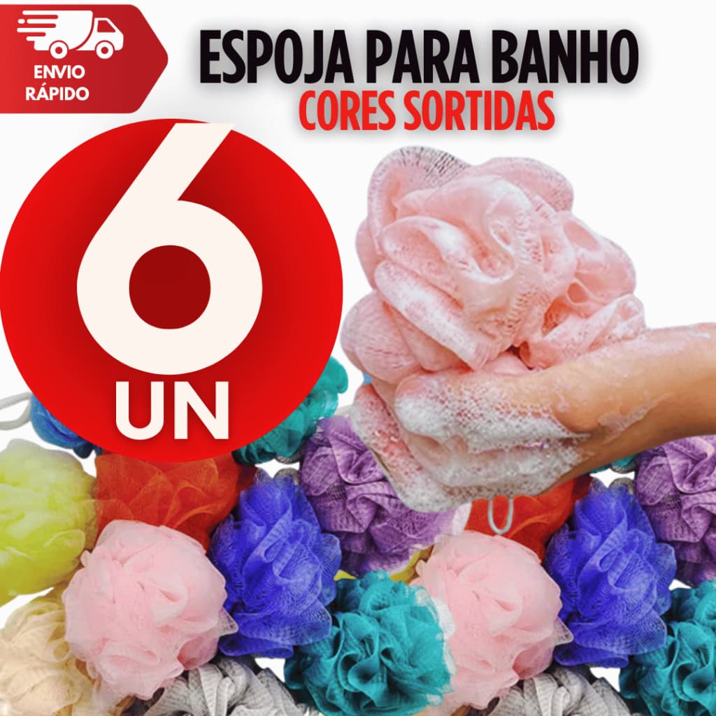 Esponjas De Banho Esfoliante Bucha Nylon Premium Limpeza Garantida Utilidades