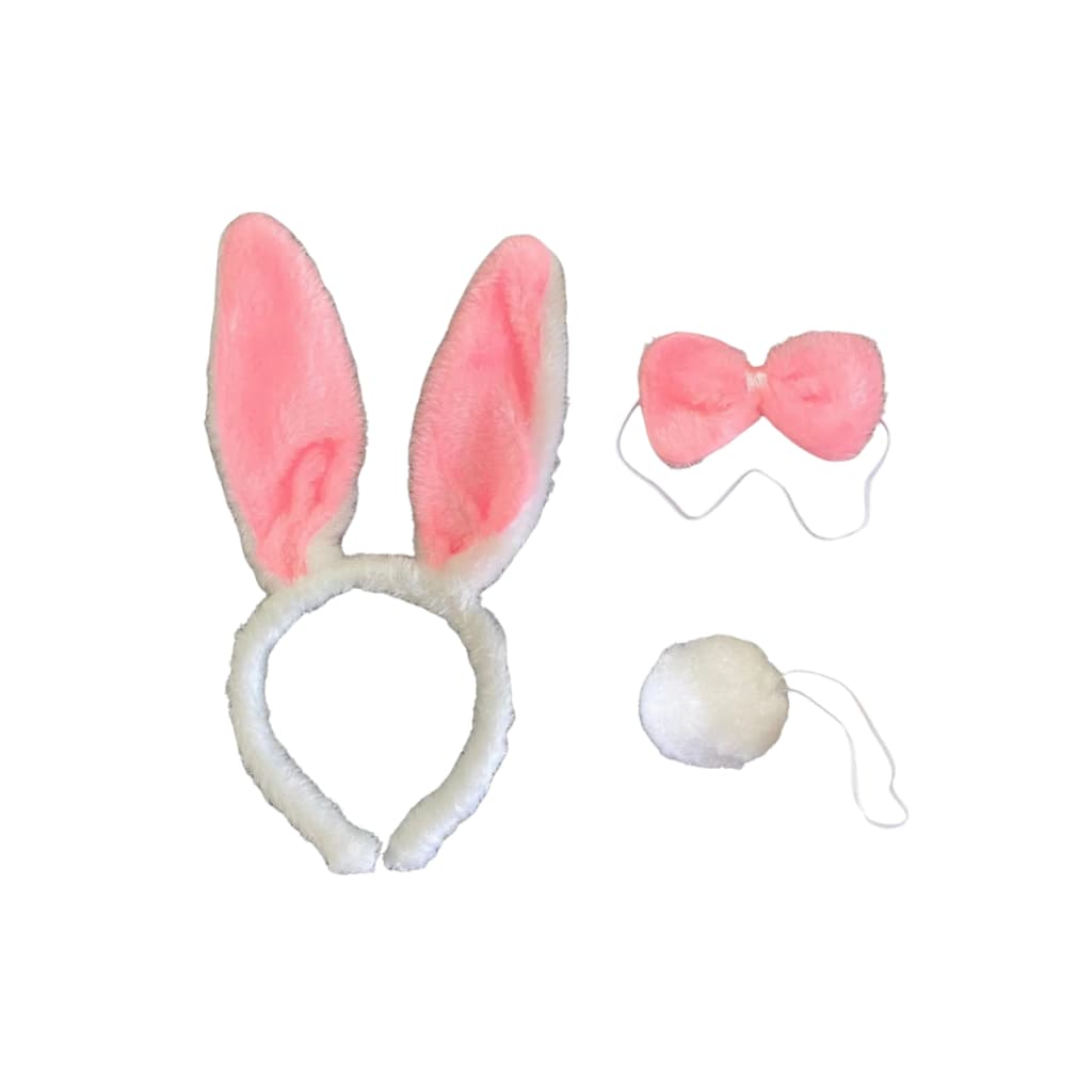 Kit Coelhinha Fantasia Halloween Carnaval Tiara Bunny Gravata