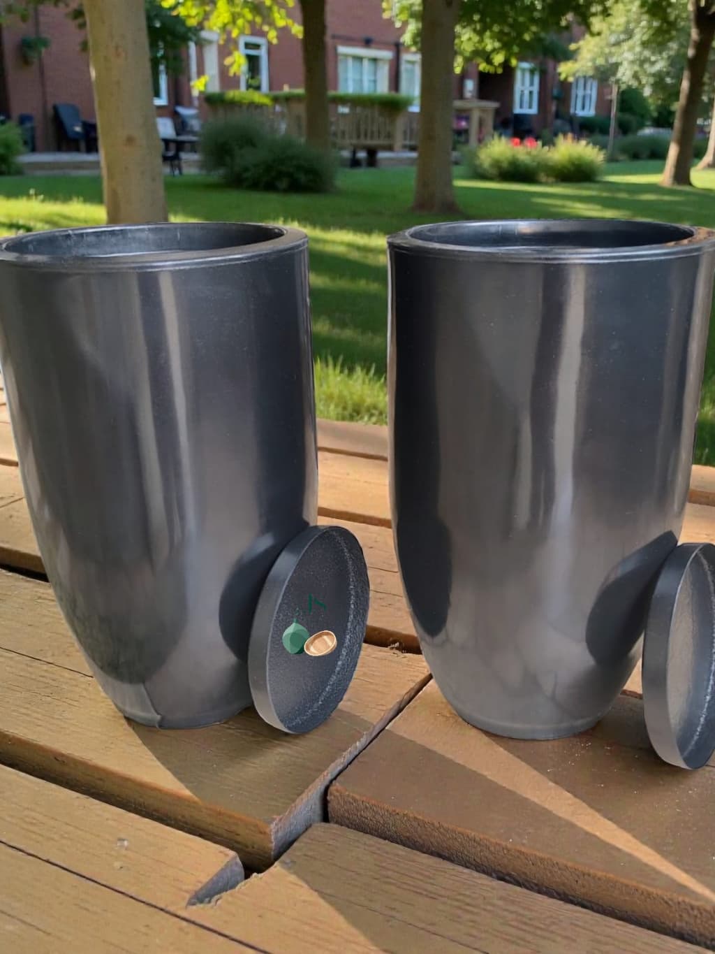 Kit 2 Vasos de Polietileno Para Plantas Flores e Jardim - Cone Bojo N2