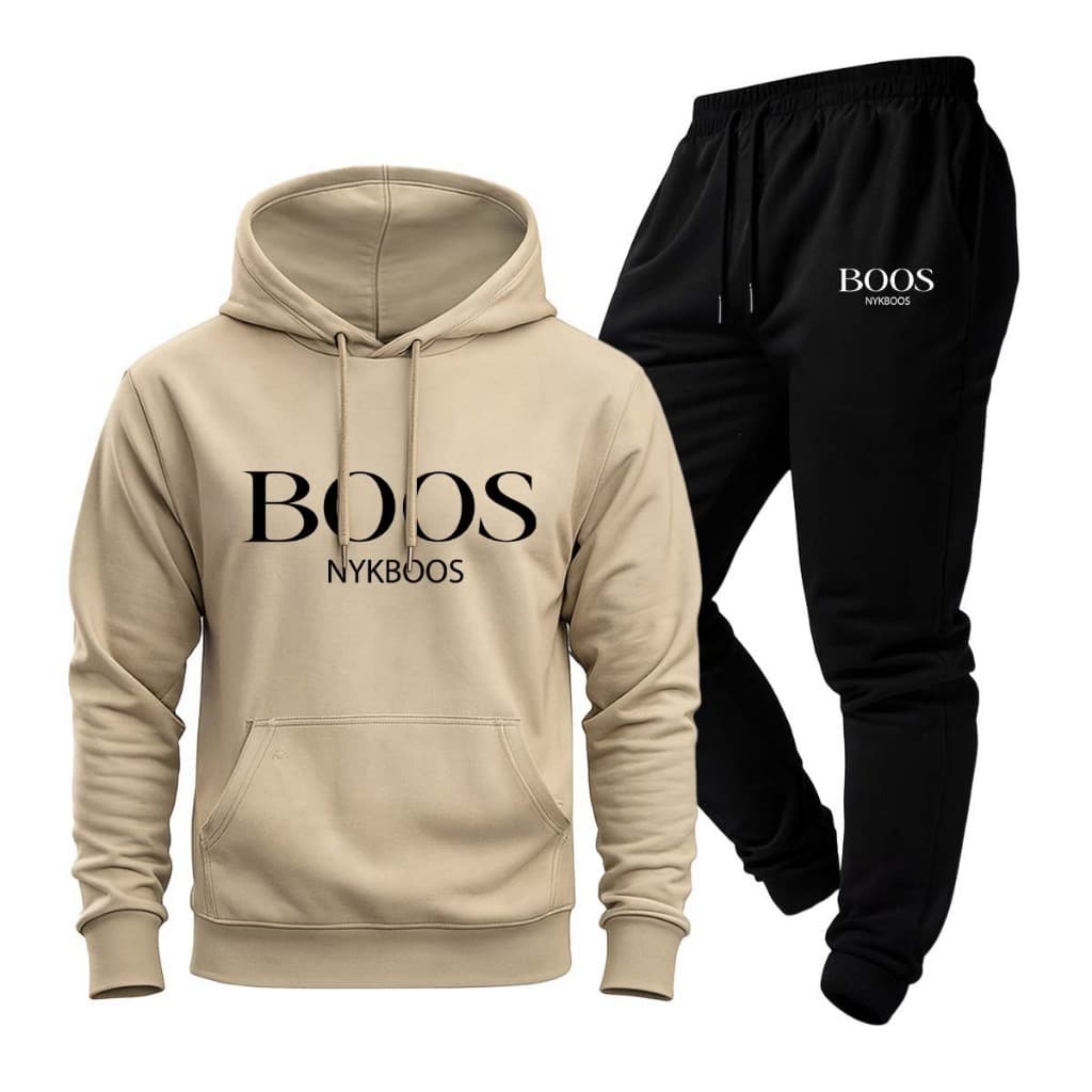 Conjunto Moletom BoosNyk Calça E Blusa de Frio Capuz Bolso Canguru Unissex  Algodão PROMOÇÃO