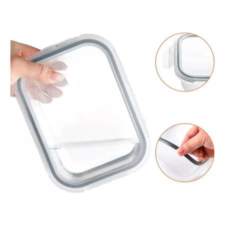 Pote Hermético 840ML Para Armazenar Alimentos Sem BPA Recipiente Empilhável Tampa Trava De Encaixe Á Prova De Vazamentos