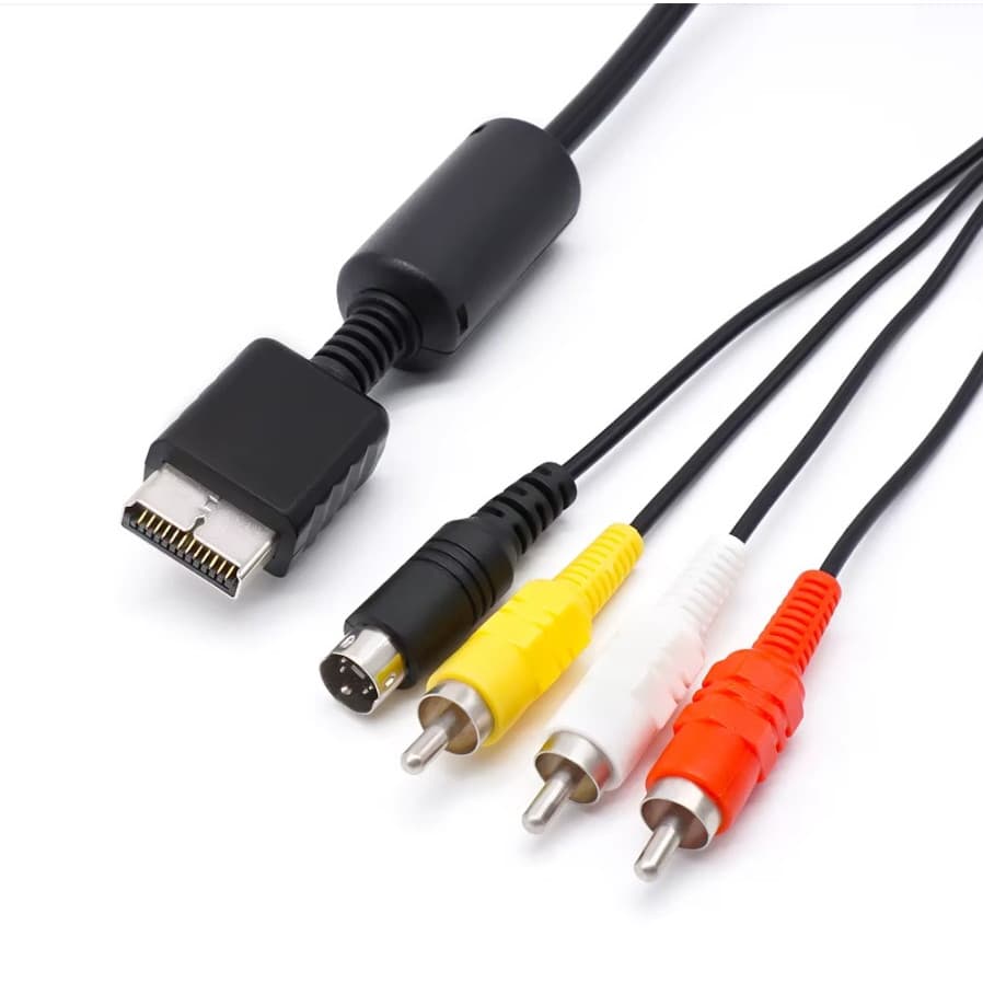Cabo S Video + Rca Av Para Ps2 Playstation 2 Pronta Entrega