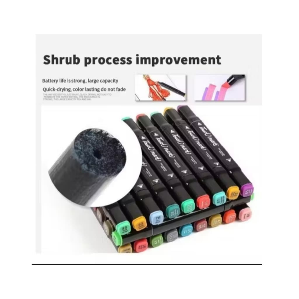 Estojo 48 Canetas de Colorir Hidrográficas – Super Pigmentadas, Perfeitas para Crianças e Adultos