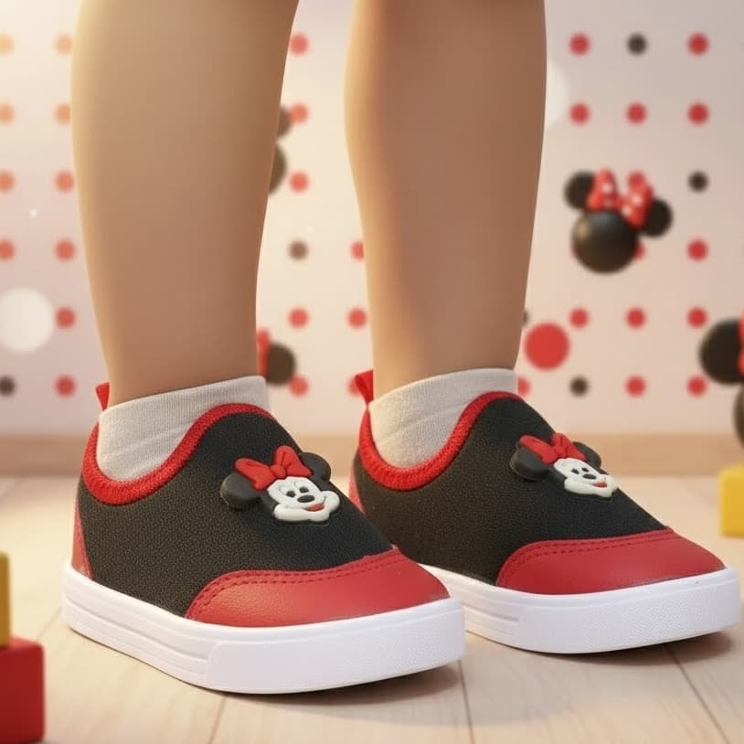 Tênis Calce Fácil Infantil Feminino Para Bebês Escolar  Várias Estampas E Personagens Promoção