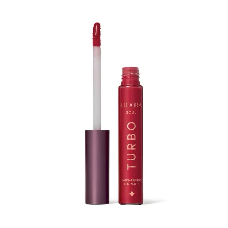 Batom Líquido Vermelho Turbinado Semi Mate Turbo SOUL 5ml Eudora