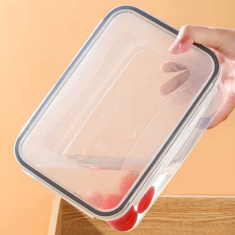 Kit 2 Potes Herméticos 1.000ML Para Armazenar Mantimentos E Conservar Alimentos Sem BPA Com Trava Na Tampa Antivazamento
