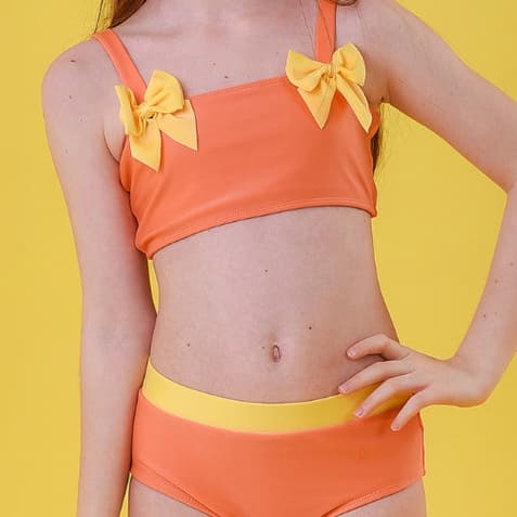 Biquini Infantil Juvenil Menina 2 a 13 anos I Proteção UV50+ I Todo Forrado I Confortável e Seguro para Praia e Piscina