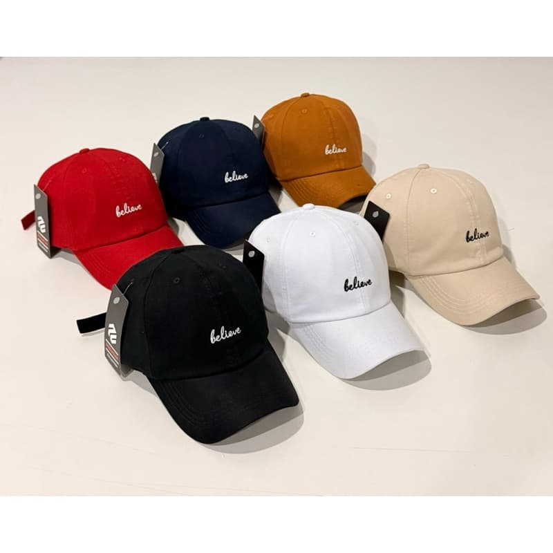 Boné dad hat Believe bordado macio confortável estiloso