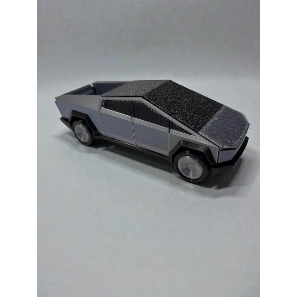 Mini Cybertruck Decorativa | Caminhonete Moderna | Enfeite Geek Futurista