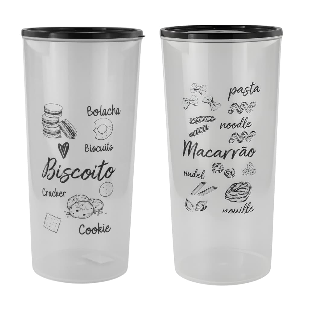 Pote Porta Condimento Organizador de Cozinha Biscoito Macarrão 2,5L Plastico Resistente