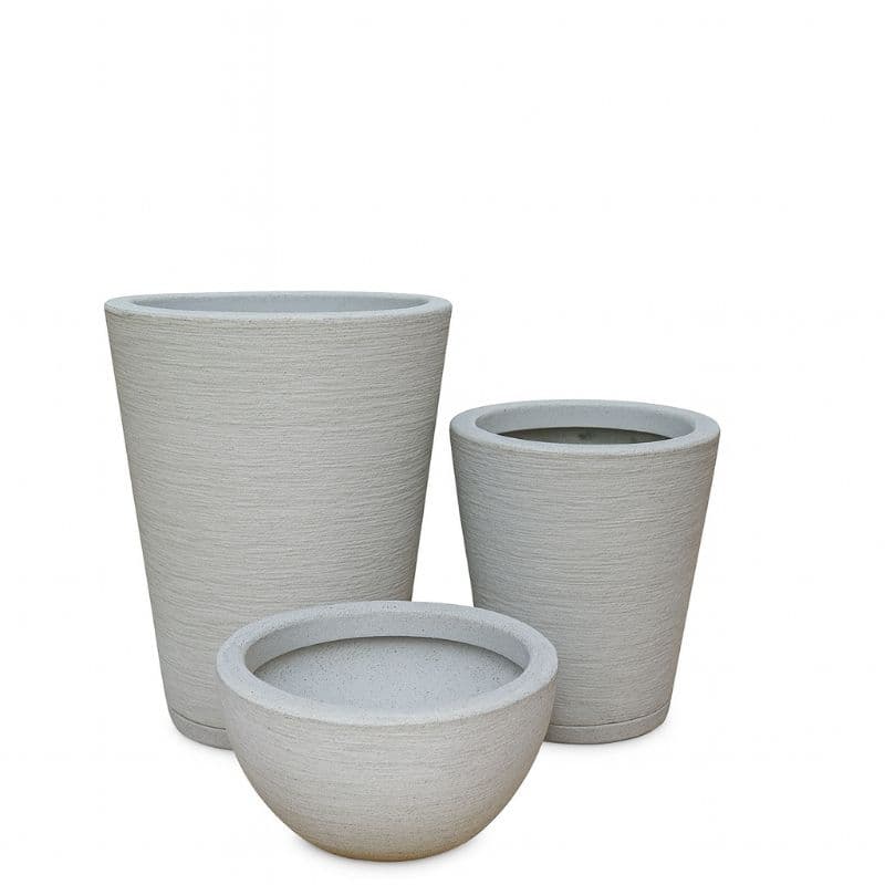 Kit 3 Vasos Coluna Redonda Eslcovado 1,2 e Bacia Escovada 1 decorativo para festas e eventos recepção porta de entrada..