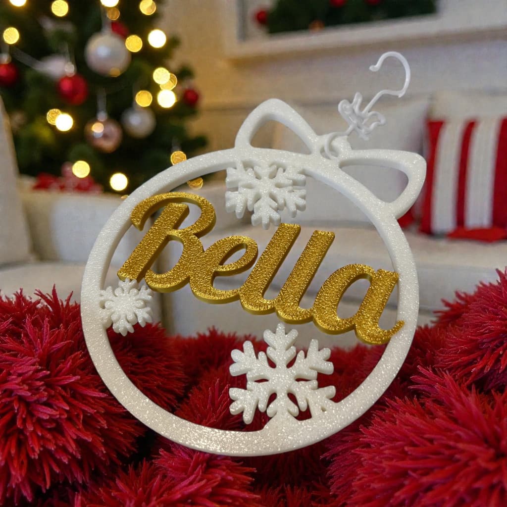 Enfeite Personalizado de Árvore de Natal | Ornamentação Nome | Decoração Natalina