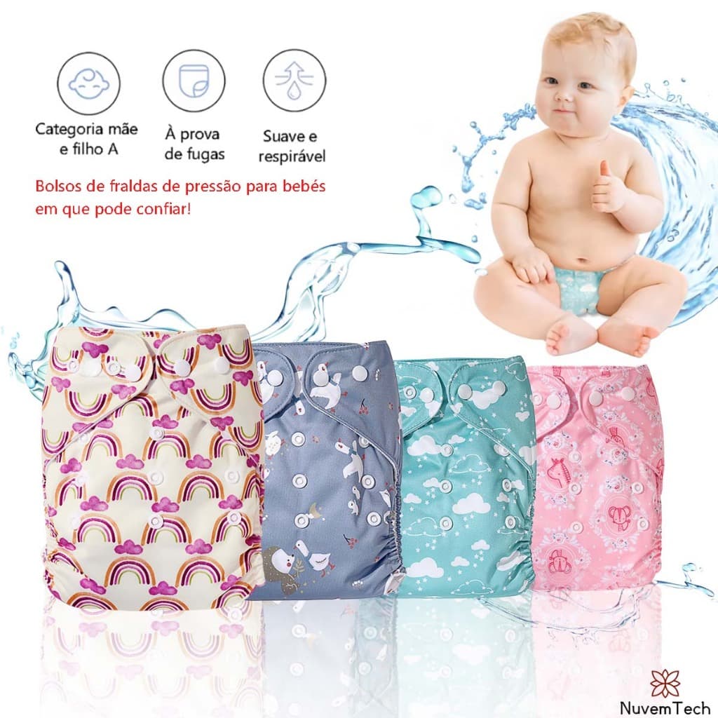 Fralda Piscina Reutilizavel Ajustável Eco Fralda Bebê Impermeável Conforto E Sustentabilidade Crianças