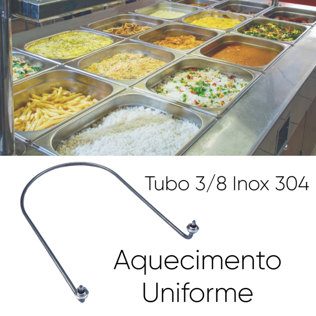 Resistência Para Buffet Quente Balcão Self Service 2000w 110v 220v
