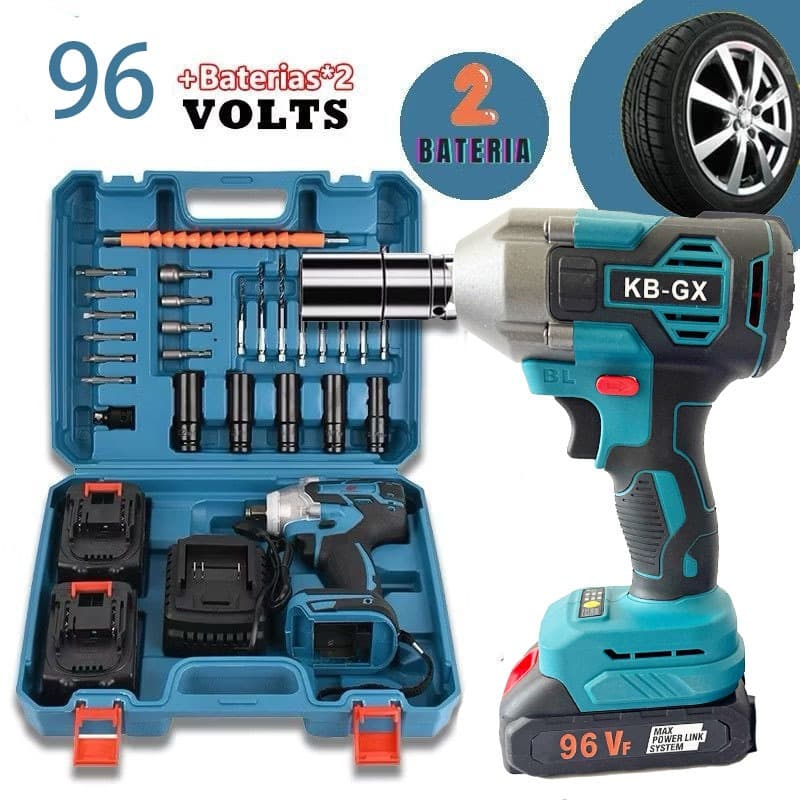 Kit Parafasudeira Chave De Impacto com 2 Baterias 96V Furadeira de Impacto Portátil Recarregáve