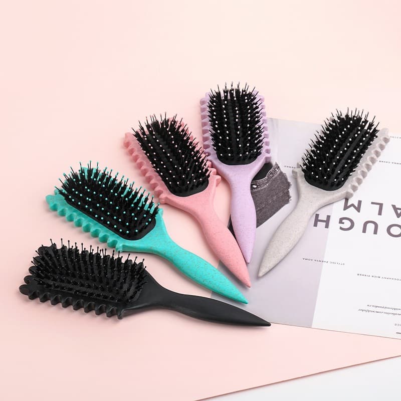 Pente Multifuncional de Palha de Trigo - Airbag para Cabelo Liso e Ondulado