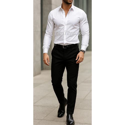 Camisa Social branca Manga Longa não amassa - elegância e toque macio em ocasiões formais