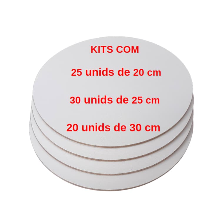 Cake Board Boleira Mdf 3mm Branco