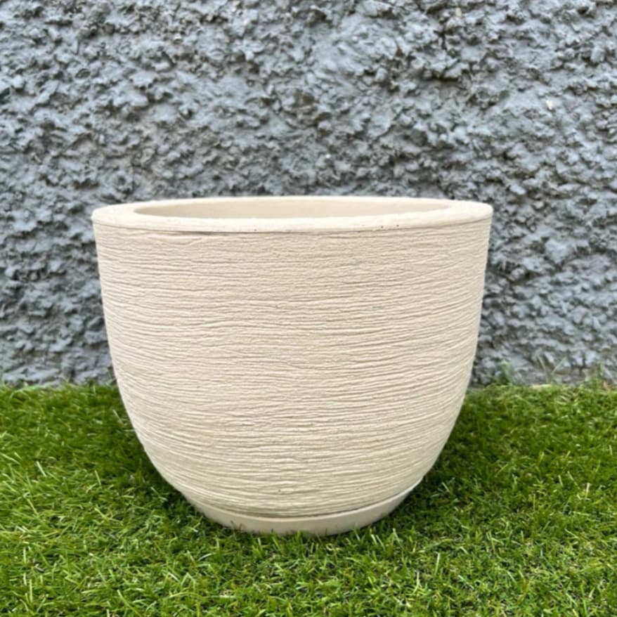 Vaso Polietileno Para Plantas Jardim Sala Luxo escovado bojo pequeno Com Prato