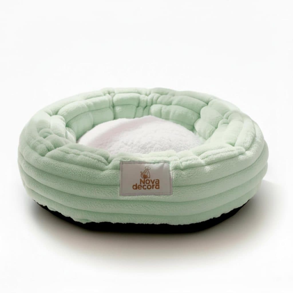Cama Para Cachorro e Gato Pequeno Ninho Nuvem Caminha Pet Luxo Confortável 50cm Menta - Vaipramix