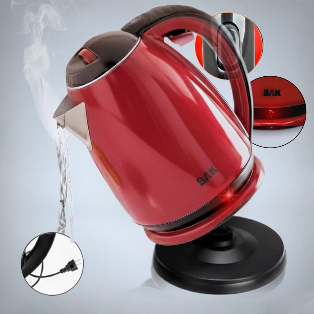 Chaleira Elétrica Inox 1,8 Litros Bak 1500w