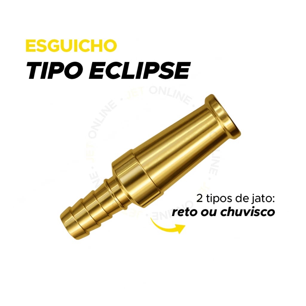 Esguicho de Alta Pressão Mangueira 1/2 Bico Regulagem Metal Jato Potente