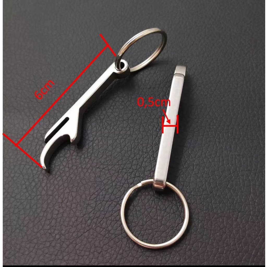 Abridor de Garrafa Compacto de Metal para Chaveiro – Prático e Resistente