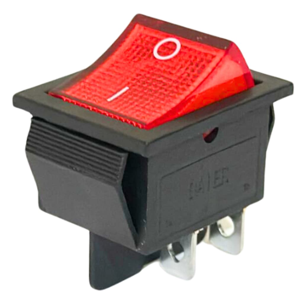 Botao Liga Desliga Fritadeira Cor Vermelho 4 Polos 110/220v Pipoqueira Profissional Elétrica