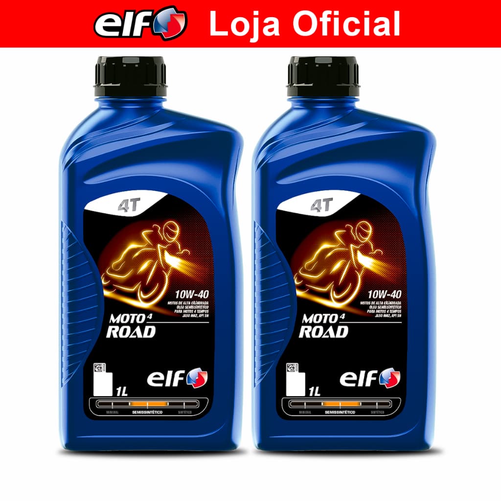 Kit 2x Óleo para Moto 10w-40 Semi-sintético Elf Moto 4 Road