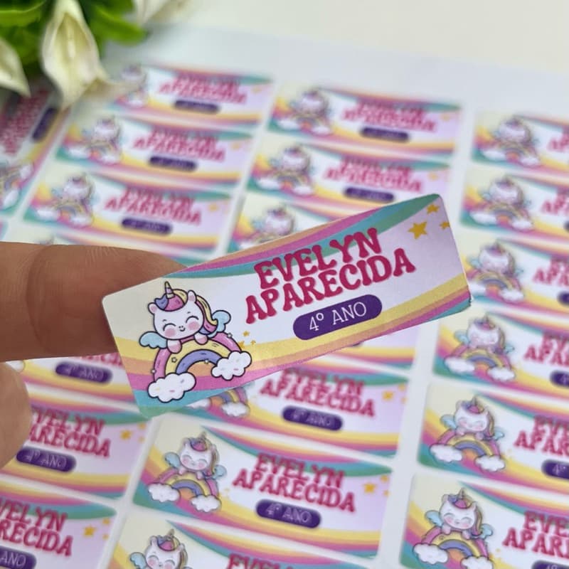 ENVIO RÁPIDO- 100 Etiquetas escolar personalizada | fazemos qualquer tema