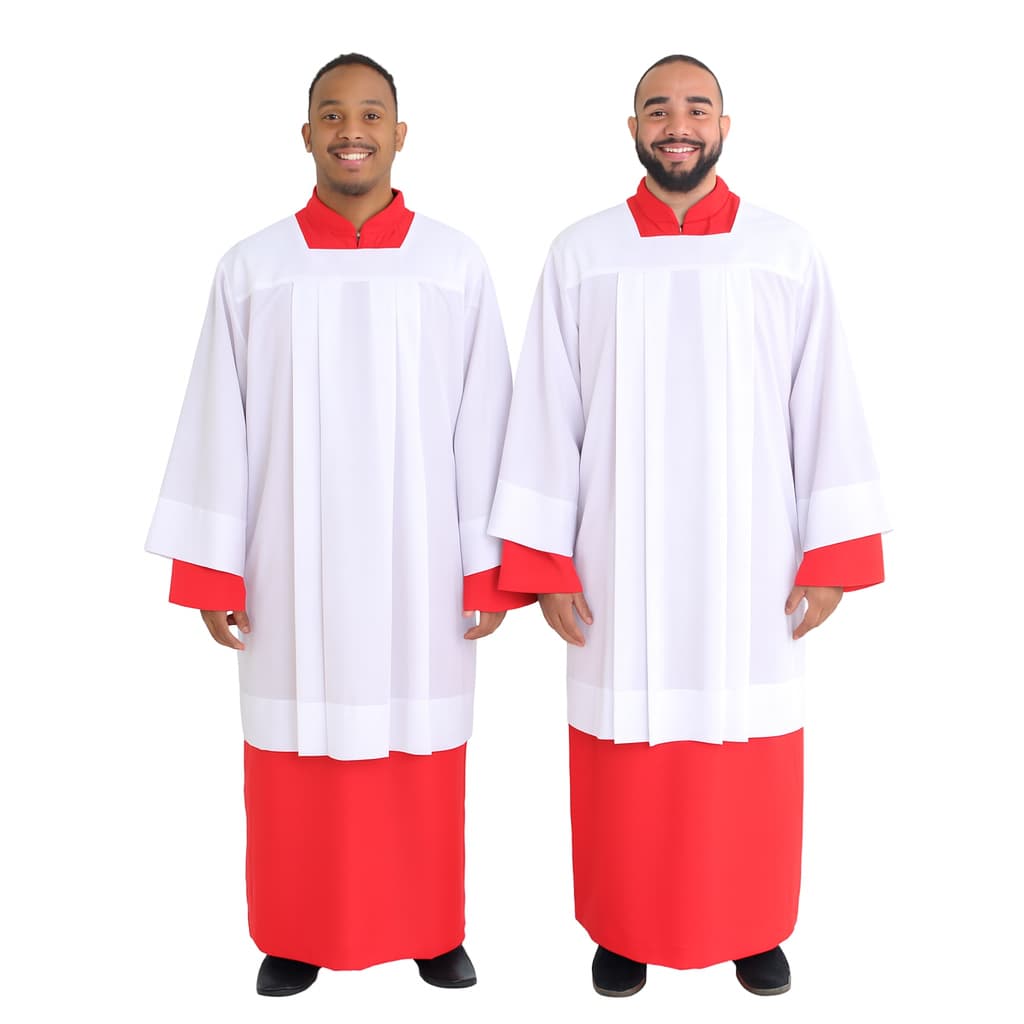 Roupa De Coroinha Para Igreja Veste Litúrgica + Sobrepeliz