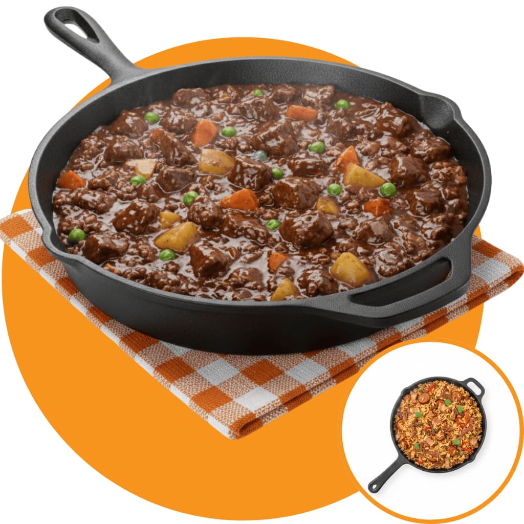 Frigideira de Ferro Fundido Cabo de Ferro 30 Cm Skillet Grande Funda Assadeira Indução, Gás e Forno