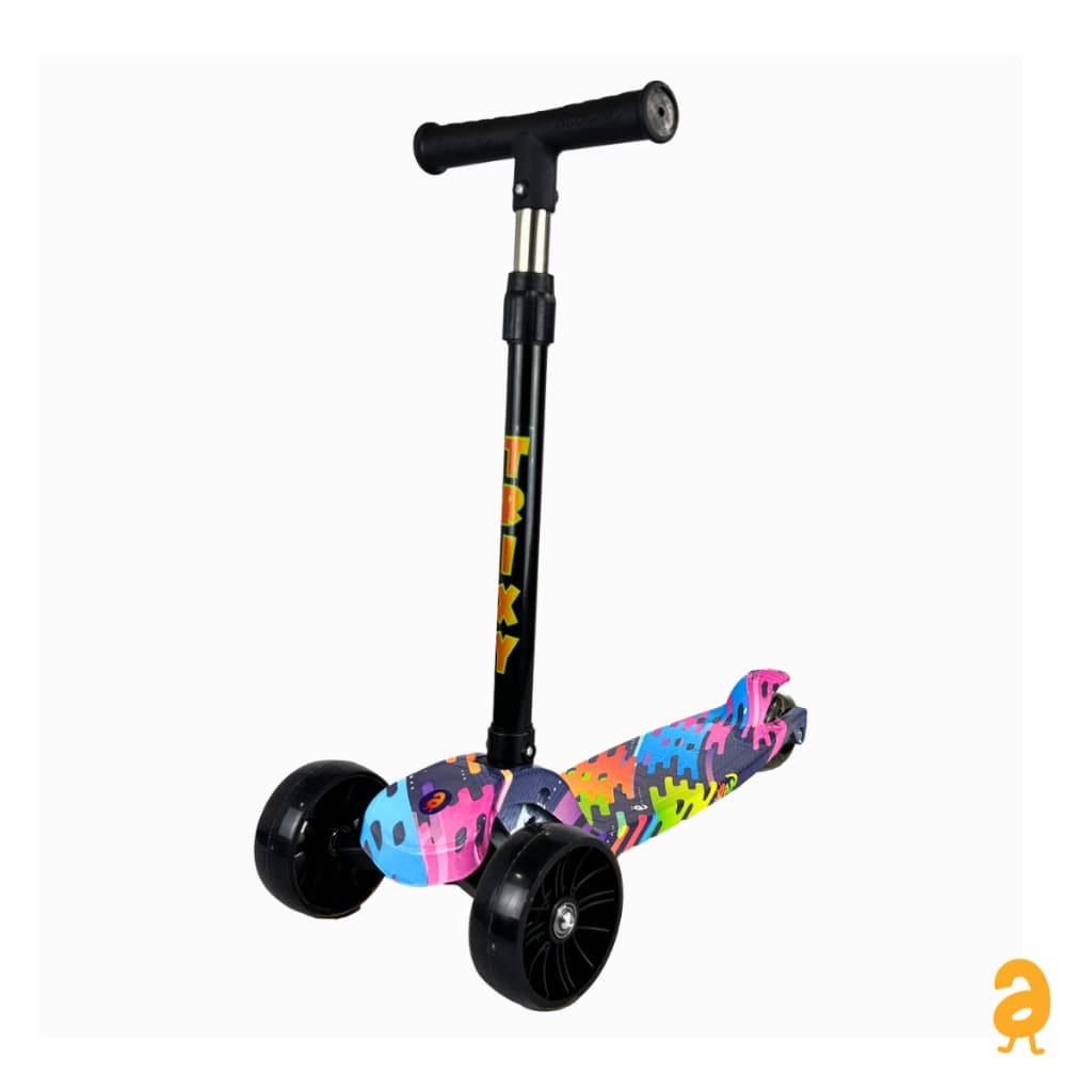 Patinete Infantil Dobrável 3 Rodas Luz  Led Trixy Maxi Toys