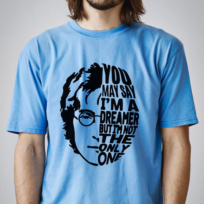 Camiseta JOHN LENNON IMAGINE ROCK THE BEATLES Streetwear 100% Algodão Unissex Camisa Premium