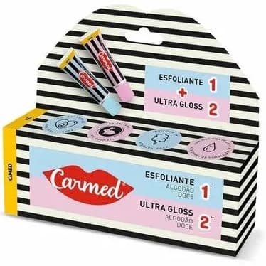 Kit Carmed SOS Lábios Esfoliante + Ultra Gloss Algodão Doce 2x10g Hidratante Labial Original Cimed